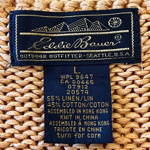 Eddie Bauer Yellow Sleeveless Sweater Vest Tunic Women's L - Picture 5 of 7